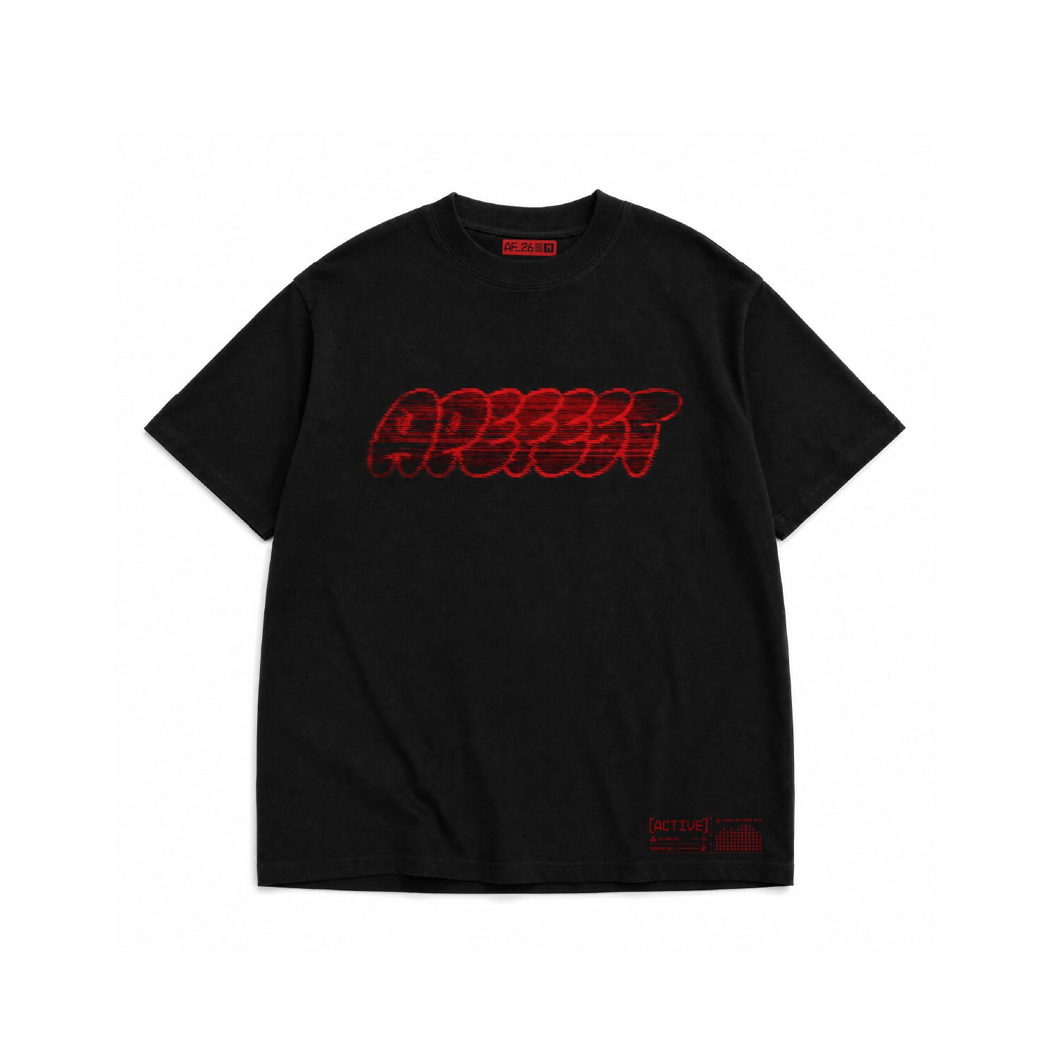 Oversized Glitch Skull Tee