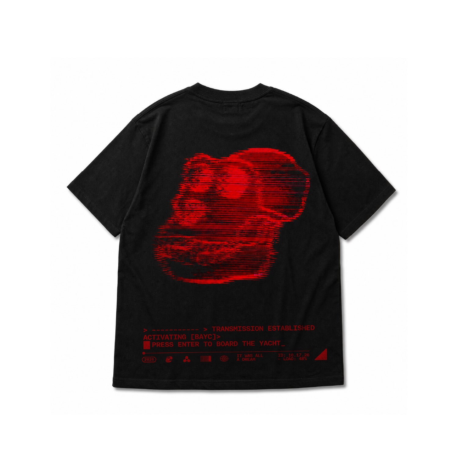Oversized Glitch Skull Tee