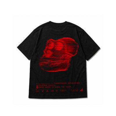 Oversized Glitch Skull Tee