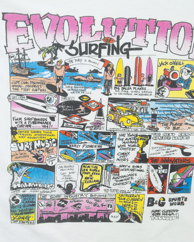 1990s B&G Sports Wear Evolution of Surf Tee